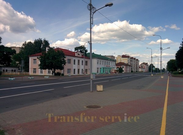 Фотография центральной улицы города Ивацевичи, Брестской области, Беларусь