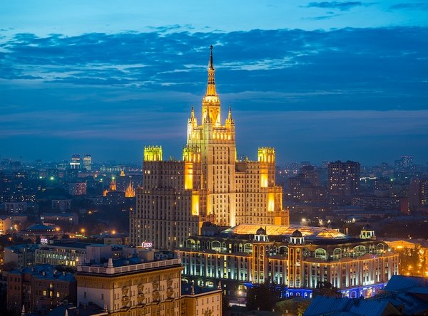 Фотография вечерней Москвы